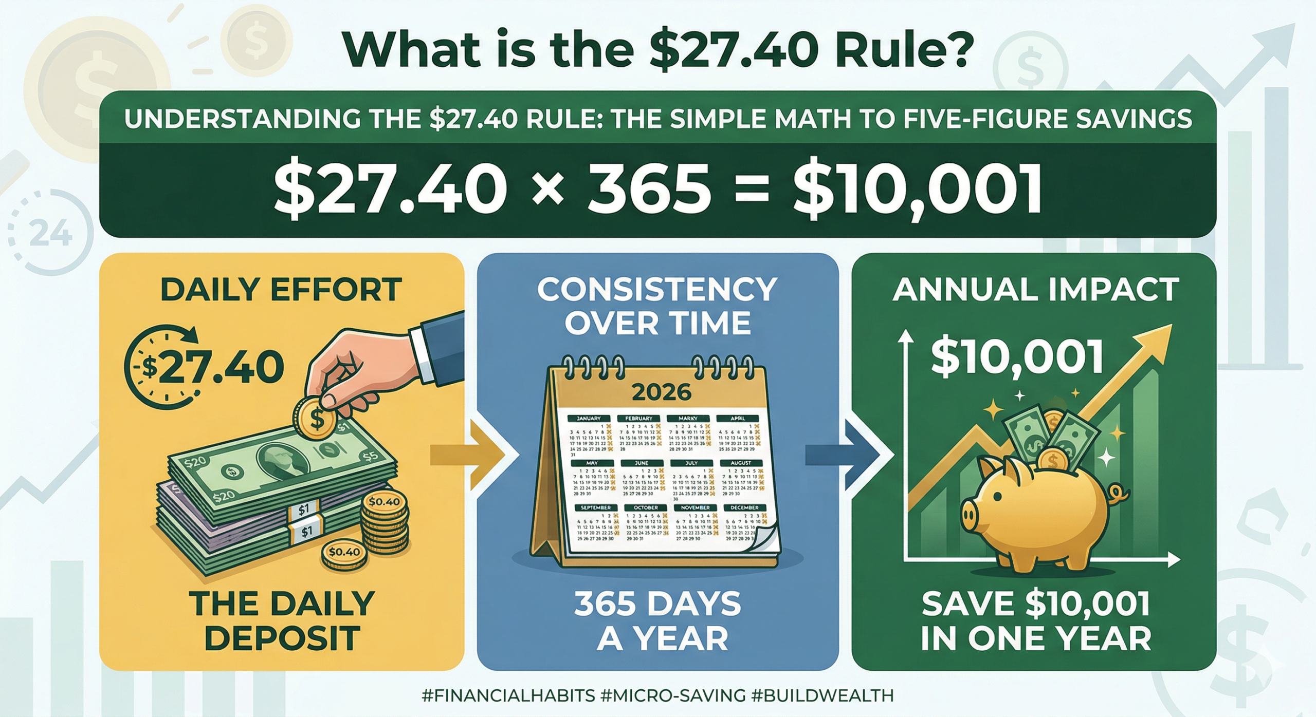 What is the $27.40 Rule? The Simple Habit to Save $10,000 This Year